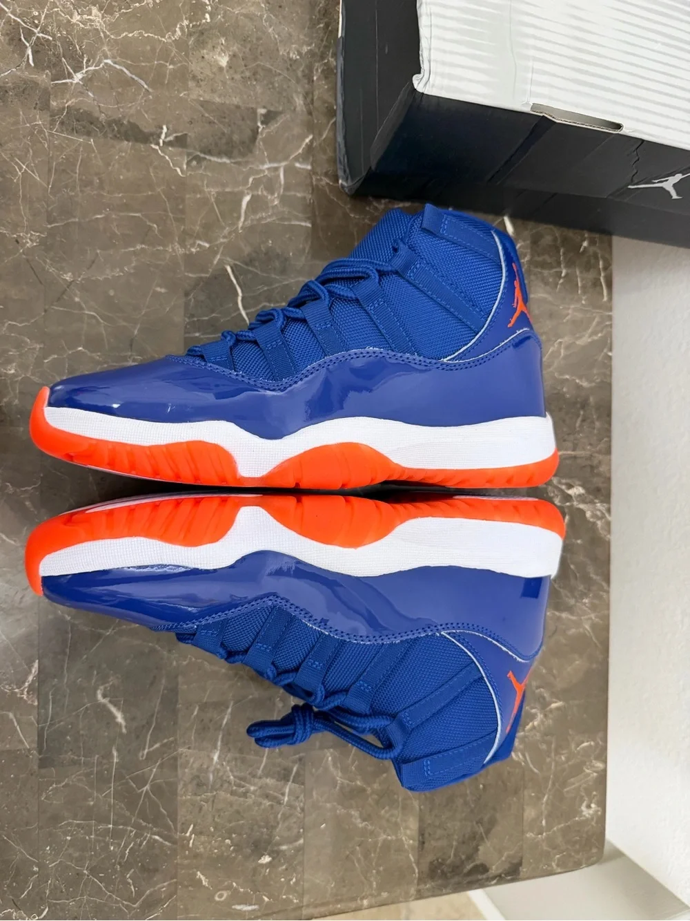 New! Air Jordan 11 Retro, Blue, Orange & White, Men’s Size 8